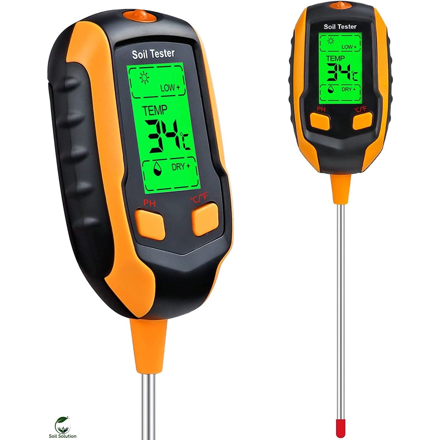 4-In-1 Soil Digital Meter: Ph Moisture Temperature Sunlight Intensity/Environment Humidity Backlight