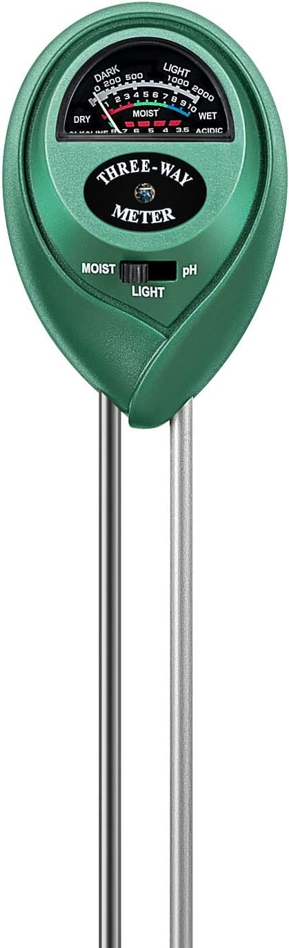 4-in-1 Soil Digital Meter: PH, Soil Moisture, Temperature, Sunlight Intensity/Environment Humidity Backlight LCD display Soil Test Meter for Gardening, Farming, Indoor and Outdoor Plants